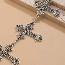 A Hollowed Out Carved Star Pattern Cross Shape Design Sense Splicing Waist Chain Retro Metal Wind Beach Vacation Activities Party Casual Party Temperament Street Shooting Hip-Hop Gothic Daily Versatile Sweet Cool Sexy Light Luxury Fashion Ladies Waist Chain - 一件星星花紋鏤空十字架造型拼接腰鍊 - 查看 9