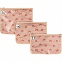 Tiny Twinkle Mess-Proof Travel Bags Airline Compliant Zipper Closure Clear Front Pouch Diaper Bag Packing Toiletry Or Cosmetics Organizer 3 Pack Set Boho Rainbow 3 Pack Travel Bags Without - BohoRainbow - View 1