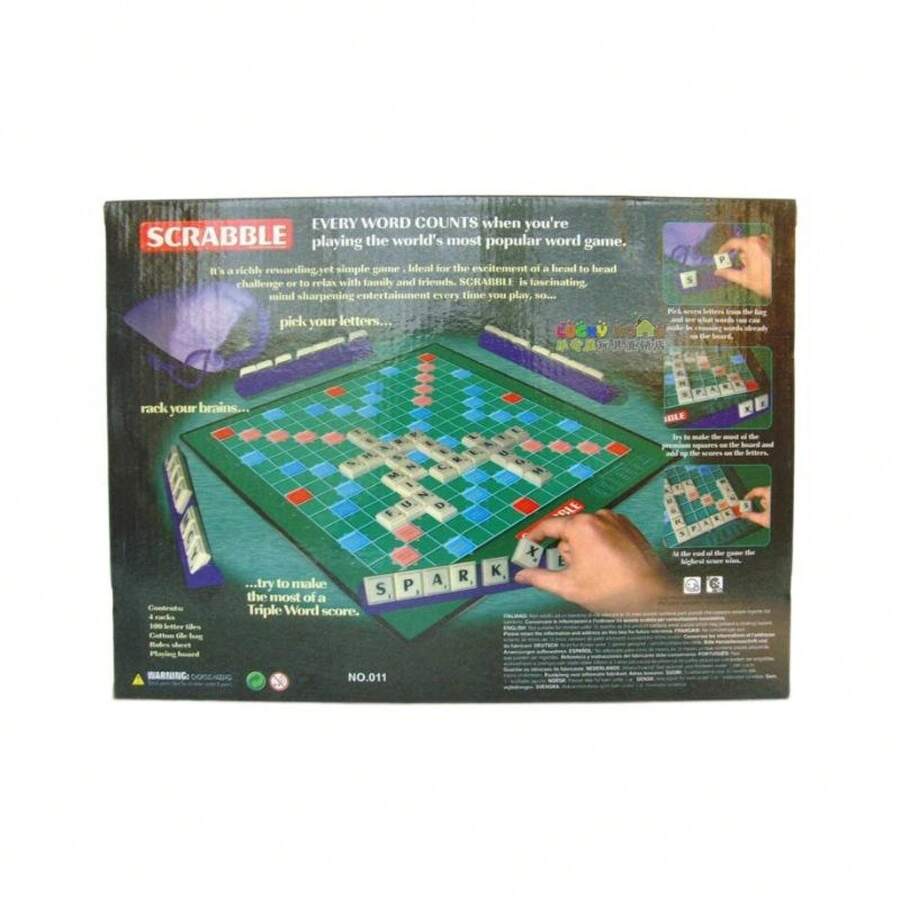SCRABBLE Palabras en Español Alfabeto Español Juego de Aprendizaje de Ortografía - Verde - Ver 1