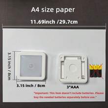 1pc/3pcs Auto Sensor LED Night Light, Wireless Wall Lamp, Battery Powered, Suitable For Stairs, Cabinets, Bathroom, Steps, Bedroom, Corridor, Indoor Decor - Light Grey - View 10