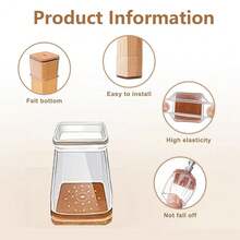 4/20/32pcs Silicone Furniture Leg Pads, 360° Full Wrap Chair Leg Covers, Non-Slip Textured Bottom - Dual-Layer Felt Padded Quiet Protection, Space-Saving, Table & Chair Leg Sleeves, Easy To Clean - Multicolor - View 6