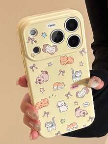 1件装趣味可爱小猫星星蝴蝶结手机壳，适用于 17、17 Pro Max、17 Air、16 Pro Max、16 Pro、16 Plus、16、15 Pro Max、15 Pro、15 Plus、12 Pro Max、12 Pro、12/11，全包式防摔手机壳，适合女孩，可赠送亲友、朋友、同学、闺蜜等。 - 彩色 - 查看 2