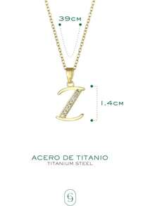 Clepsidra ®   Collares para mujer, collar inicial de Acero Inoxidable para uso diario. Cadenas para mujer resistente y elegante. Regalos y joyeria para mujer ideales para cumpleaños y bodas. Joyería, regalo - H - Ver 8