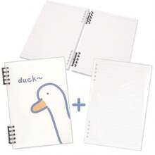 elephtree - Cuaderno en espiral, cuaderno recargable y papel de relleno, juego de 120 hojas, cuadernos a rayas universitarias con 2 divisores de carpetas, cubiertas transparentes para el hogar, la - 1 - Ver 8