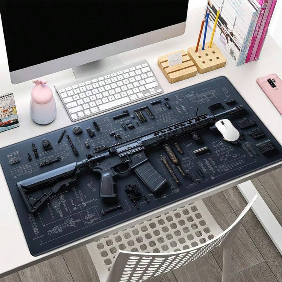 Qualidade Superior: Este Mouse Pad para Jogos possui um design de duas faces. A frente é feita de material suave e macio de alta qualidade para uma sensação confortável, enquanto a parte de trás possui uma base de borracha antiderrapante com bordas finamente costuradas.