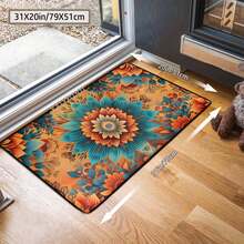 1pc Extra Large Bohemian Purple Mandala Area Rugs - Non-Slip Machine Washable Floor Rugs With Purple/Blue/Pink/Black/Teal Intricate Pattern, Durable Polyester & TPR Backing For Living Room, Bedroom, Home Decor - Style 3 - View 8