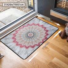 1pc Extra Large Bohemian Purple Mandala Area Rugs - Non-Slip Machine Washable Floor Rugs With Purple/Blue/Pink/Black/Teal Intricate Pattern, Durable Polyester & TPR Backing For Living Room, Bedroom, Home Decor - 樣式 7 - 查看 8