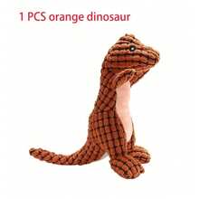 1pc Plush Pet Dinosaur Doll, Chew-Resistant With Squeaky Sound, Suitable For Golden Retrievers And Other Dogs, Puppy Supplies, "Happy Puppy" Game, Puppy Play, Puppy Playtime, Dog Toys - Multicolor - View 4