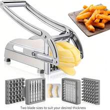 Stainless Steel Vegetable/Fruit/French Fry/Potato/Onion/Cucumber/Eggplant/Carrot/Ham Slicer, Quick Cutting, Kitchen Tool, Efficient Cooking, Manual Operation, No Electricity Required - Multicolor - View 6