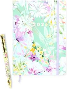 mano® Agenda 2026 ALMA Semana páen horizontal y hoja de líneas a la derecha - 168 Páginas - Incluye separadores mensuales- Tamaño tipo (CON STICKERS) - Pegatinas de estafa - Ver 12