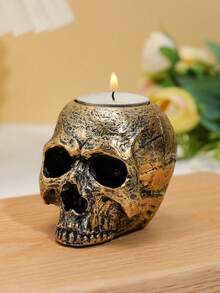 1 Castiçal com Design de Caveira, Decoração de Quarto, Presente Ideal para Aniversário e Formatura - Multicolorido - Ver 10