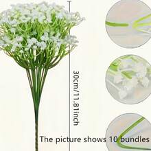 100pcs Artificial Starry Sky Flowers With Stems, 11.81 Inches (Approx. 30cm), Realistic Texture, Suitable For Home & Office Decor, Indoor Floral Arrangements, Outdoor Garden & Yard Decor, Weddings, Birthdays, Bridal Gifts, Party Decorations, Realistic Meteor Flowers, Artificial Meteor Flowers - Green - View 7