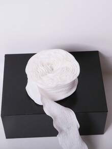 1卷8.5米褶皱缎带，高品质弹力荷叶边缎带，适用于女神节、母亲节、情人节、蛋糕包装、礼品包装、DIY蝴蝶结、花束、蛋糕装饰