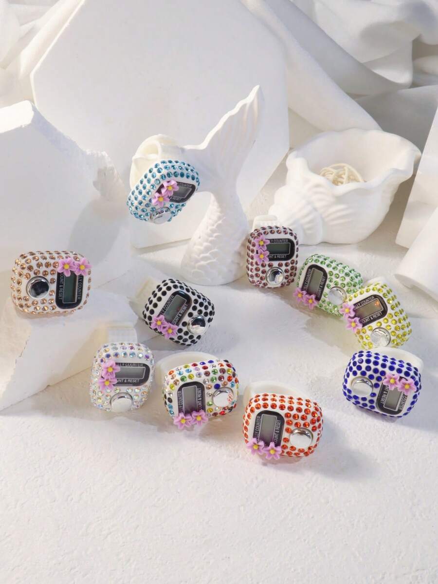 1串/6串/8串/12串伊斯兰风格念珠，开斋节祝福礼品计数器 - 彩色 - 查看 1