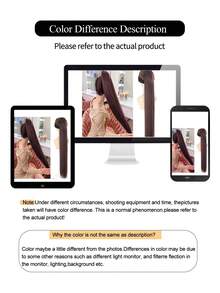 90cm Long Water Wavy Curly Drawstring Ponytail Extensions Ombre Blonde Black Brown Burg Long Fake Pony Tail Natural Soft Clip In Hairtail Extension Synthetic Heat Resistant Ponytail Hairpiece For Women Daily Wear ﻿1pc - Multicolor - View 9