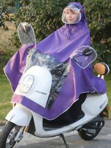 Impermeable para motociclista a prueba de agua con capucha contra lluvia - Multicolor - Ver 8