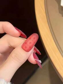 一套复古中式兰花蕾丝美甲印花板，可爱丝带图案美甲贴纸，玫瑰、蝴蝶、叶子美甲印花板，爱心、星星、月亮、蕾丝、花卉美甲印花模板，美甲沙龙必备 - 銀色 - 查看 3