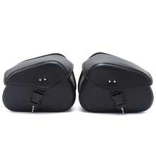 1 Pair Motorcycle Side Bags, Motorcycle Hanging Bags, Motorcycle Accessories Riding Bags, PU Leather, Motorcycle Travel Off-Road, Small Size Bag/Can Hold Raincoat/Riding Gear/Gloves - Black - View 5