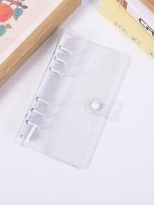 1pc Transparent Macaron Color Loose-Leaf Binder Cover (No Inner Pages), Fits Universal A6 Loose-Leaf Binder, A6 Transparent Loose-Leaf Cover Sticker Book, Stickers, 3D Sticker Storage Box, 6-Ring PVC Notebook Set, DIY Diary, Transparent Portable File Folder With Double Snap Design To Store Beautiful Photos, Can Be Used As A Photo Album, Money-Saving, Stationery, Notebook, Sticker Book, Office Supplies, School Supplies, Back To School - Multicolor - View 7