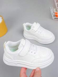 A Pair Of Children's Athletic Baby Shoes, New Spring And Autumn Style, Boys' Casual Shoes, Girls' Sneakers, Soft-Soled Shoes. - White - View 5