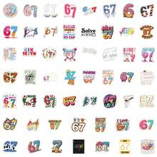 50 Peças Adesivos de Gírias da Internet 67 | Adesivos de Linguagem Pop Engraçados, Papel Autoadesivo, Forma Irregular, Uso Único, Ideal para Guitarra, Motocicleta, Skate, Exterior, Viagem, Garrafa de Água, Bicicleta, Mala, Scrapbook, Festa, Natal - Multicolorido - Visão 9