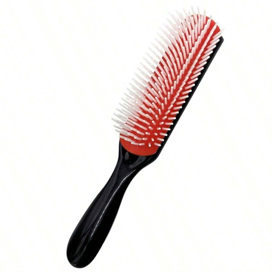 Hair Brush Curly, Thick, Wavy And Coily Hair - Curl Defining, Detangling, Styling, Blowdrying, Shaping - 9 Row Detangler Brush Women And Men - Dry Or Wet Black Small 1pc - Màu đen, cỡ nhỏ, 1 cái - Xem 1