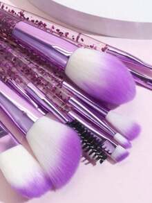 10 Piece Transparent Crystal And Quicksand Makeup Brush Set, Including Eye Shadow Brush, Powder Blusher Brush, Powder Brush, Powder Blusher Brush, Makeup Tools, Portable Soft Hair Powder, Eye Shadow Brush - Nhiều màu - Xem 5