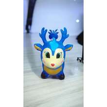 Juguete de montable inflable de renos, montable con respaldo y sonido , tiene diferente colores , divertido para niñas y niños , ideal para interior o exterior , regalo , cumpleaños , navidad y año nuevo - azul real - Ver 1