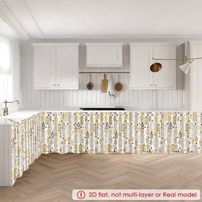 1 pieza Mantel de mesa con diseño de linterna amarilla, mantel ahorra espacio para cocina, comedor, decoración para celebración de Ramadán y Eid, con orificio colgante, portátil y duradero, material ligero, decoración para celebración en el hogar, patrón de linterna de festival, mantel decorativo, decoración del hogar