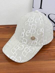 Mũ lưỡi trai thương hiệu Rhinestone M Logo, Mũ chống nắng nữ kiểu dáng thường ngày với thêu chữ, chất liệu polyester, thoáng khí và chống tia UV, thích hợp cho mùa xuân và mùa hè. - mũ - Xem 8