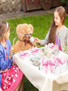 50pcs Pink Irregular Bow Napkins - Elegant Floral Design, Durable And Stylish, Suitable For Girls' Birthday Party, Wedding, Theme Party, Valentine's Day And Other Occasions, Cute Napkins - Multicolor - View 9