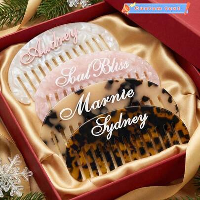 1 pezzo Spazzola per capelli personalizzabile e incisa, spazzola anti-statica, spazzola da styling portatile, regalo per matrimonio, regalo per damigella, regalo per anniversario, regalo di San Valentino unico. Multifunzionale. Decorativa. Disponibile in caratteri, colore unito, elegante, alla moda, retrò, moderno, colorato, casual, basic, rilassato e morbido. Unico, personalizzabile e personalizzato. Un regalo speciale per lei, la fidanzata, il fidanzato o l'amico.