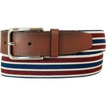 Cinturón de cuero con cordones Cinturón Hombre - Cincha Elástica - Azul Marino/Rojo - Ver 12