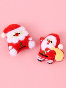 (款式随机)创意卡通胸针圣诞驯鹿圣诞老人胸针百搭可爱胸针卡通后开式圣诞胸针钥匙扣吊坠配饰礼物 - 彩色 - 查看 3