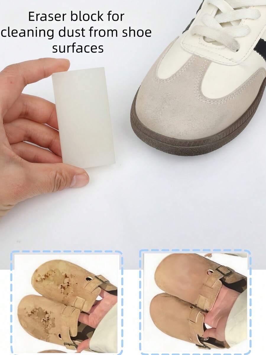1pc/2pcs/3pcs Shoe Cleaning Wipes, Suitable For Removing Stains On Leather Shoes, Suede Shoes And Snow Boots, Can Be Used To Clean And Maintain Leather Surfaces And Shoe Edges. Made Of Polyvinyl Chloride (PVC), An Ideal Gift For Friends And Family. - Multicolor - View 1