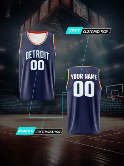 Customized 2026 Basketball Jersey, Single Piece Sportswear For Men, Team Club Training Basketball Uniform, Plus Size Basketball Jersey, Customizable Name And Number On Front And Back, Exclusive For Basketball Fans, Customized Match Day Outfit, Plus Size, Campus Competition, Team Uniform For Daily Casual, Party Gathering, Comfortable Fit, Suitable For Leisure Sports, Training, All Season Fashion Forward, Minimalist, Personalized Casual