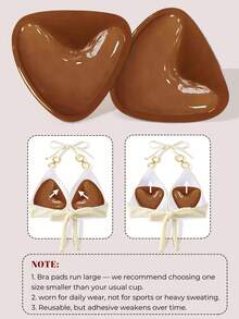 2 Pcs Double-Sided Adhesive Bra Pads, Push Up Small Breasts To Make Them Look Bigger. Suitable For Swimsuits, Bikinis, And Tights. Waterproof And Sweat-Proof. Strong Adhesive. Reusable Inserts. Invisible And Traceless Bra Pads. - Multicolor - View 17