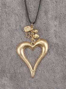 Golden Five-pointed Star Heart