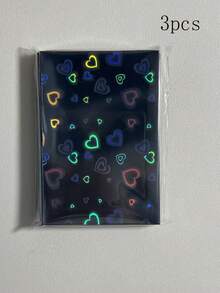 3套（150张，61x91毫米）心形马卡龙色卡套和运动卡保护套，适用于收藏卡、棒球卡、运动卡、游戏卡、照片卡/照片保护套，是返校季必备品。 - 彩色 - 查看 8