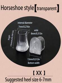 5件/套 高跟鞋保护套，防滑降噪修护套 - 均碼(透明) - 查看 5
