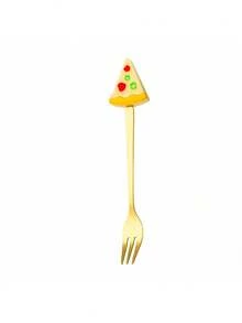 1 pièce/2 pièces Ensemble cadeau de couverts en acier inoxydable - cuillère à dessert et fourchette de dessin animé, brasseur à café, fourchette à fruits - Multicolore - Voir 12