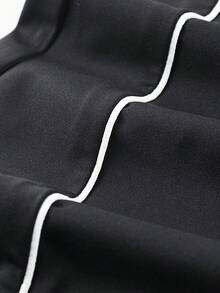 女士夏季休闲喇叭裤，侧拉链设计，适合健身、日常穿着和户外活动 - 黑色 - 查看 6