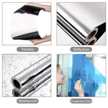 1 Roll Self-Adhesive High-Definition Mirror Wall Paper, Removable Mirror Sticker, Reflective Surface, Mirror Effect, Cuttable, Non-Glass, Non-Deformable, Non-Breakable Mirror, Peel And Stick, Suitable For Bathroom, Vanity, Home, DIY Crafts, Flexible Self-Adhesive Mirror, Applicable For DIY Arts And Crafts, Home Decor, Cabinet Countertops - Mirror Stickers - View 2