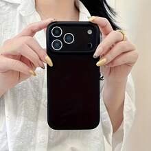Funda para teléfono compatible con iPhone 17 Air/16e/15/14/13 Pro, Pro Max, Plus, orificio de precisión + funda suave, agarre cómodo, colores ricos y versátiles, a prueba de golpes, adecuada para hombres y mujeres - Negro - Ver 1