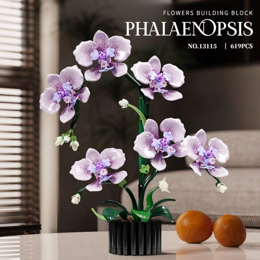Bộ ghép hình hoa 619 mảnh, bó hoa hồng nhân tạo, đồ trang trí nhà cửa tự làm, không bao giờ héo, thích hợp làm bó hoa lãng mạn, trang trí nhà cửa, văn phòng, quà tặng Ngày Valentine, Năm mới, Sinh nhật, Giáng sinh.