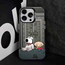 Funda de teléfono F-Family f-Funny Guy compatible con  17,16,15,14,13,12,11,Pro,Max,Plus,E,Air,Mini, cubierta negra de TPU compatible con funda  17 pro max, funda  17 pro, funda  17, funda  16 pro max, funda  17 pro max - Z1 - Ver 5