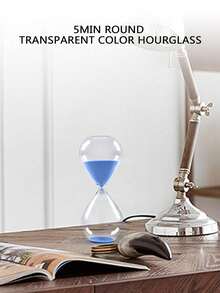 1个5/10/15/30分钟计时器，透明玻璃材质，多种颜色沙子可选，桌面装饰，适用于客厅、卧室、书房和办公室。可用于瑜伽、冥想、学习。家居装饰。卧室装饰。生日礼物。厨房装饰。情人节礼物。