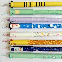8pcs/Set Erasable Gel Pens, Random Cartoon Animal Shaped, 0.5mm Tip, Refillable, Office Supplies, Writing Tools, Ideal Gift For Holidays And Birthdays - Animal-shaped Pens - View 2