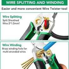 1 件 8 合 1 多功能尖嘴剥线钳，电工专用工具，电缆剪钳，电线剪钳，多用途/不锈钢剥线钳，绕线压线钳，手动剥线，多功能电工钳，电线剪钳