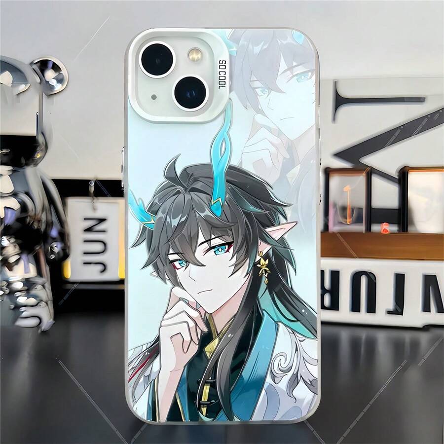 Otaku Kawaii Witchcore Anime Girl Phone Case For 14/15/16 - Shockproof Cover, Magical Fantasy Character (Trendy Anime Aesthetic) - Dorado - Ver 1